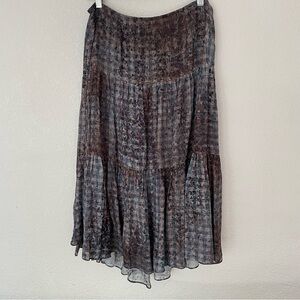 Peruvian Connection Earth Tones Skirt, Size 10